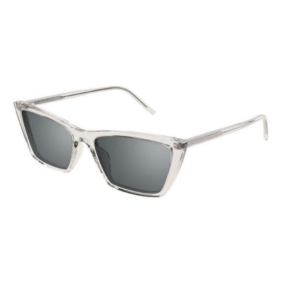 NEW SL737 MICA THIN 004 SAINT LAURENT SUNGLASSES WOMEN BEIGE SQUARE EYEWEAR - Picture 1 of 4